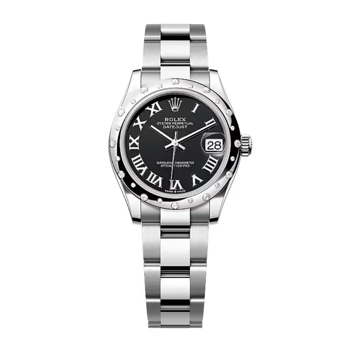 Bracelets Rolex Rolex Datejust 31mm Ref 278344rbr0001 Black Roman Dial Diamond Bezel Stainless Steel Oyster Bracelet Womens Watch Bracelets Rolex Rolex Datejust 31mm Ref 278344rbr0001 Black Roman Dial Diamond Bezel Stainless Steel Oyster Bracelet Womens Watch