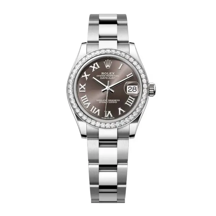 Bracelets Rolex Rolex Datejust 31mm Ref 278384rbr0025 Dark Grey Roman Dial Diamond Bezel Stainless Steel Oyster Bracelet Womens Watch Bracelets Rolex Rolex Datejust 31mm Ref 278384rbr0025 Dark Grey Roman Dial Diamond Bezel Stainless Steel Oyster Bracelet Womens Watch