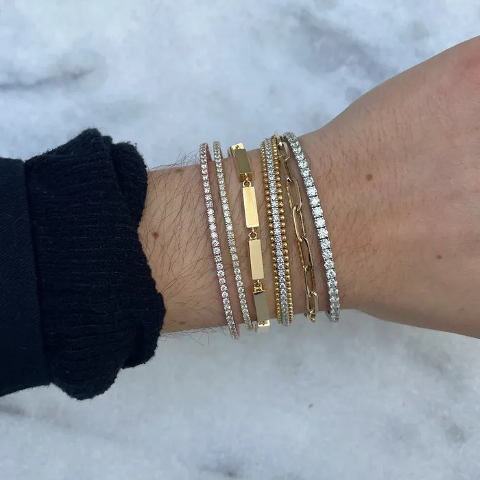 Croghans Bracelets 14K Yellow Gold Paperclip Link Bracelet