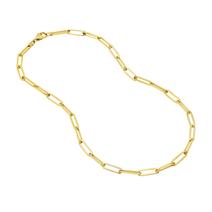 Croghans Necklaces 14K Yellow Gold 5mm Elongated Link Chain Necklace