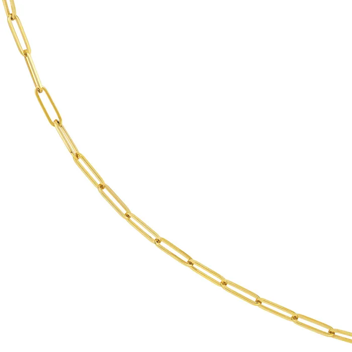 Croghans Necklaces 14K Yellow Gold 5mm Elongated Link Chain Necklace