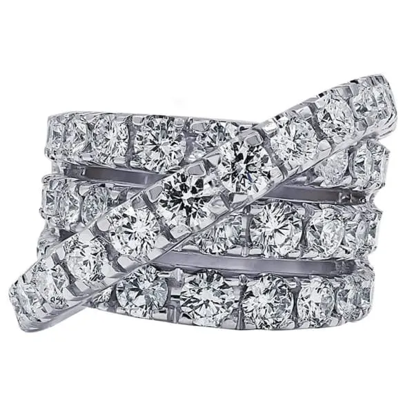 Diamond Source NYC Natural Round Brilliant Diamond Cocktail Ring Set in 14K White Gold 800ct tw Rings Diamond Source NYC Natural Round Brilliant Diamond Cocktail Ring Set in 14K White Gold 800ct tw Rings