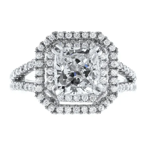 Diamond Source NYC Rings GIA Certified Double Halo Engagement Ring Set in 18K White Gold 285ct tw Cushion Cut Round Brilliant Natural Diamonds Diamond Source NYC Rings GIA Certified Double Halo Engagement Ring Set in 18K White Gold 285ct tw Cushion Cut Round Brilliant Natural Diamonds