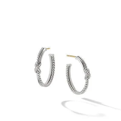 Earrings David Yurman David Yurman Petite X Hoop Earrings