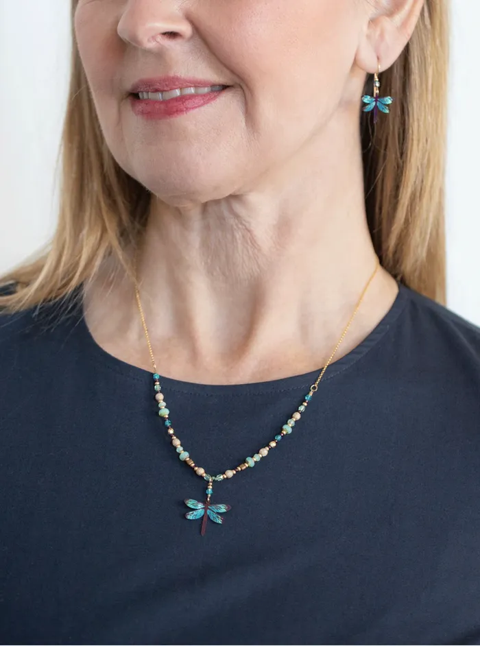 Earrings Dragonfly Dreams Earrings in Turquoise Blue Holly Yashi