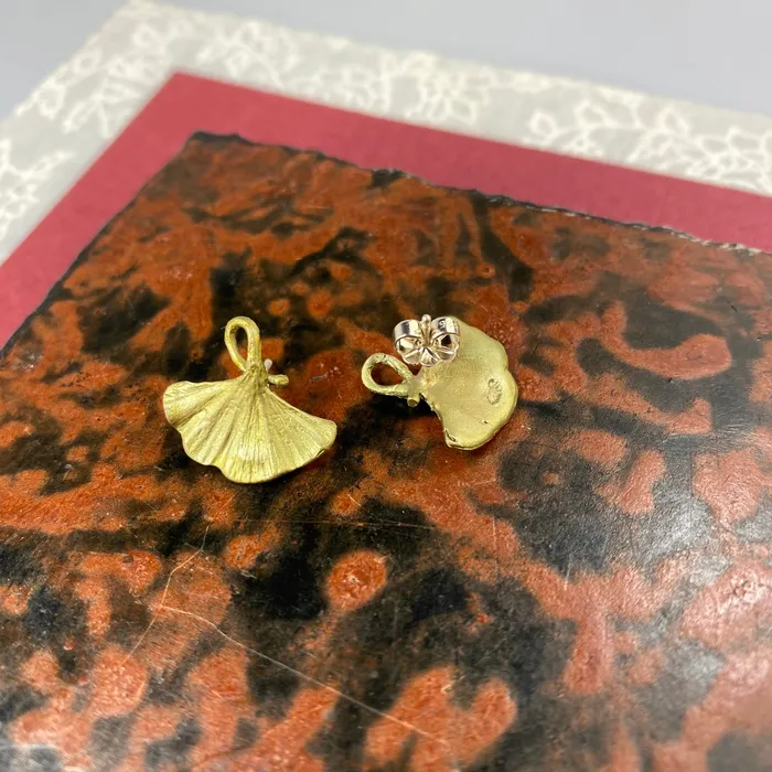 Earrings Michael Michaud Ginkgo Post Earrings Earrings Michael Michaud Ginkgo Post Earrings