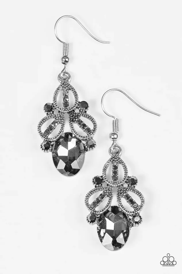 Earrings Paparazzi Earring A CROWN Pleaser Silver Paparazzi Jewelry
