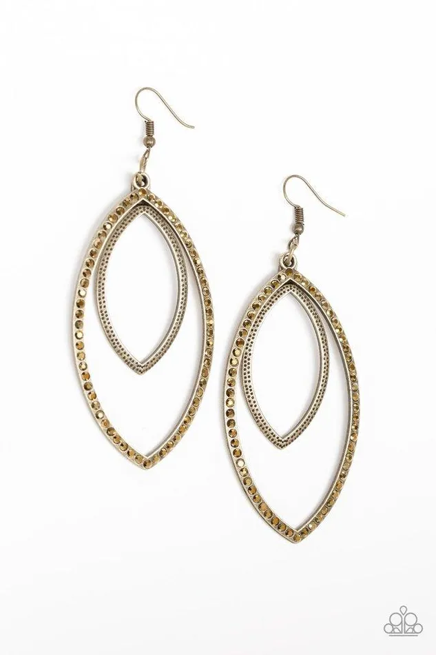 Earrings Paparazzi Earring High Maintenance Brass Paparazzi Jewelry