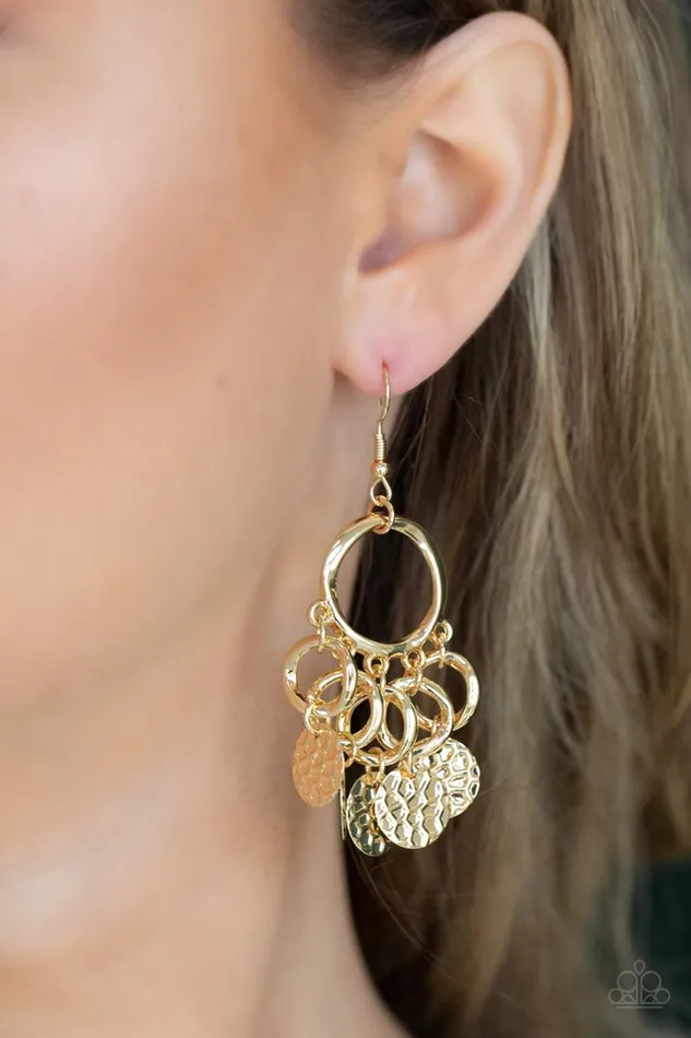 Earrings Paparazzi Earring Partners in CHIME Gold Paparazzi Jewelry