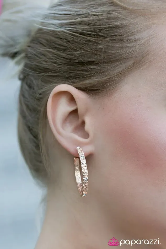 Earrings Paparazzi Earring Polished Princess Rose Gold Paparazzi Jewelry