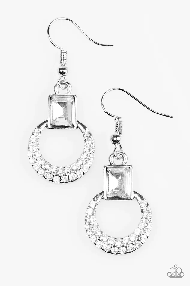 Earrings Paparazzi Earring Seeing SUPERSTARS White Paparazzi Jewelry