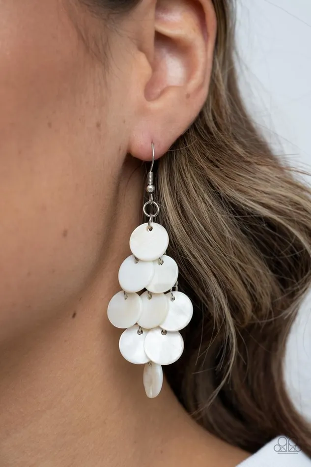 Earrings Paparazzi Earring Tropical Tryst White Paparazzi Jewelry