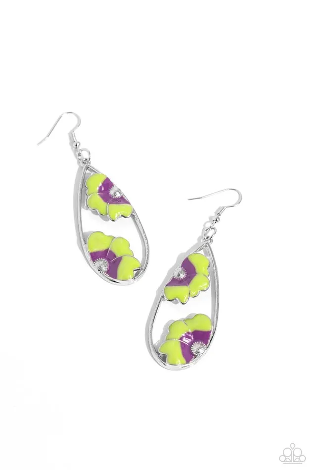 Earrings Paparazzi Jewelry Paparazzi Earring Airily Abloom Green Earrings Paparazzi Jewelry Paparazzi Earring Airily Abloom Green