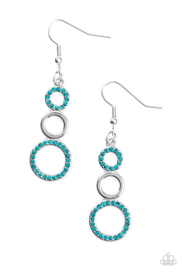 Earrings Paparazzi Jewelry Paparazzi Earring Bubble Bustle Blue