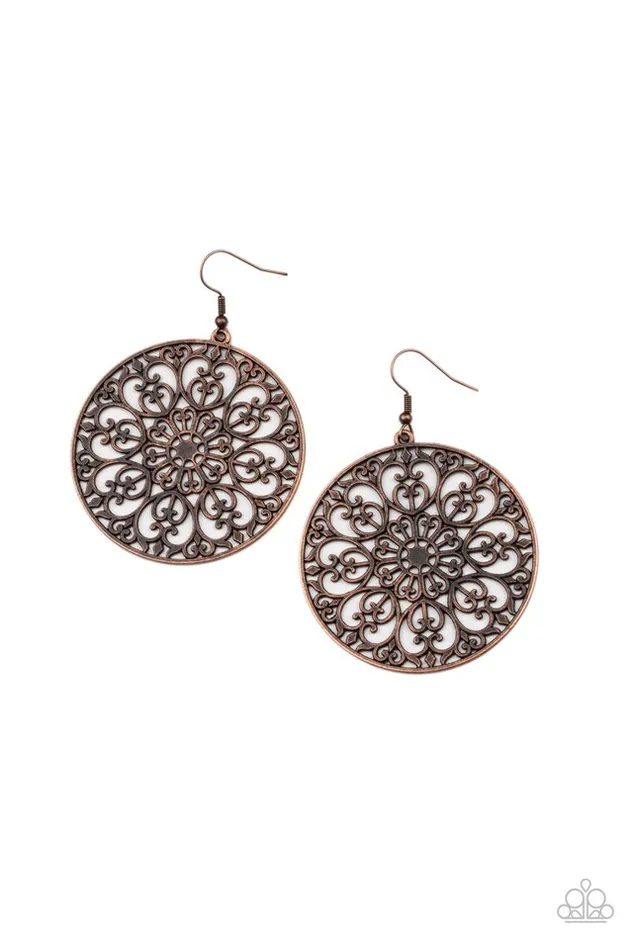 Earrings Paparazzi Jewelry Paparazzi Earring Make A MANDALA Out Of You Copper Earrings Paparazzi Jewelry Paparazzi Earring Make A MANDALA Out Of You Copper