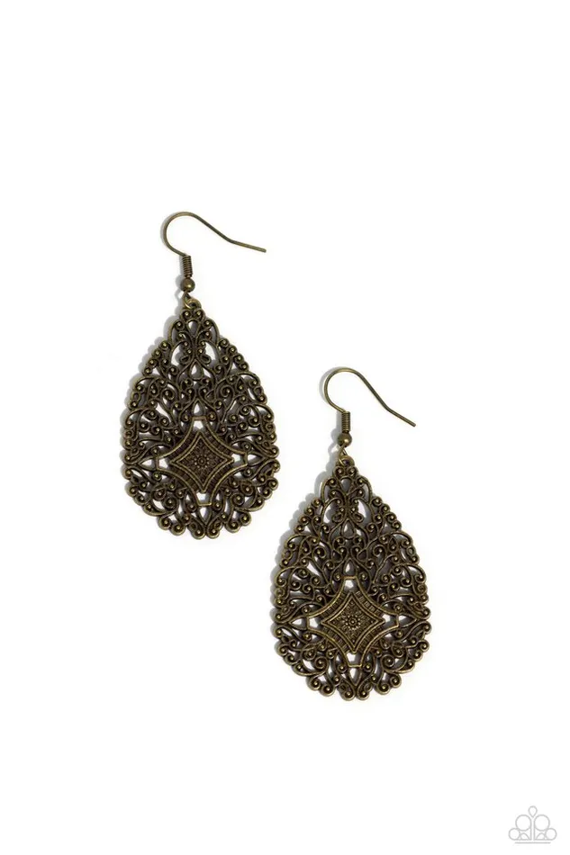 Earrings Paparazzi Jewelry Paparazzi Earring Meadow Magic Brass Earrings Paparazzi Jewelry Paparazzi Earring Meadow Magic Brass