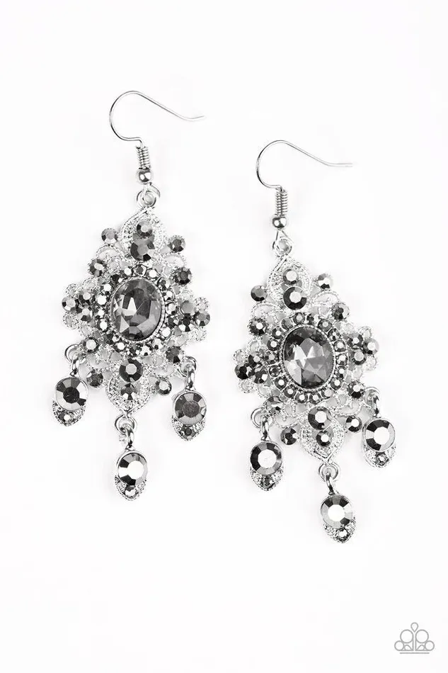 Earrings Paparazzi Jewelry Paparazzi Earring Must Be Royal Silver