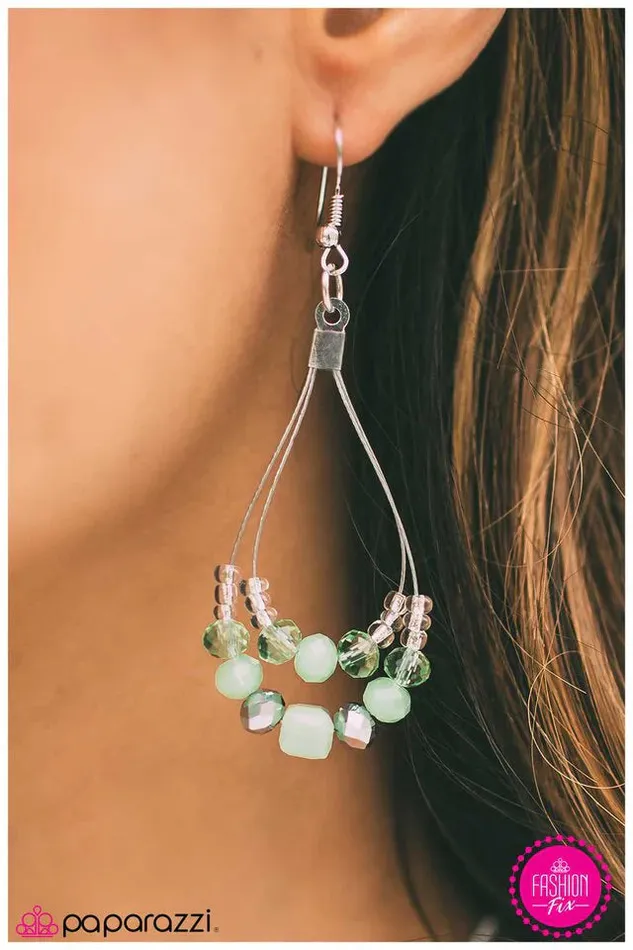 Earrings Paparazzi Jewelry Paparazzi Earring PREP In My Step Green