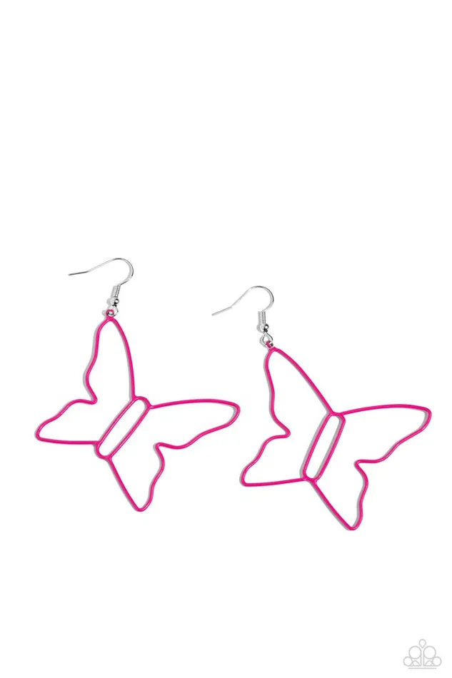 Earrings Paparazzi Jewelry Paparazzi Earring Soaring Silhouettes Pink Earrings Paparazzi Jewelry Paparazzi Earring Soaring Silhouettes Pink