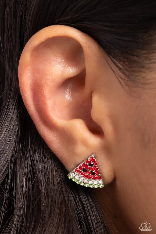 Earrings Paparazzi Jewelry Paparazzi Earring Watermelon Slice Red