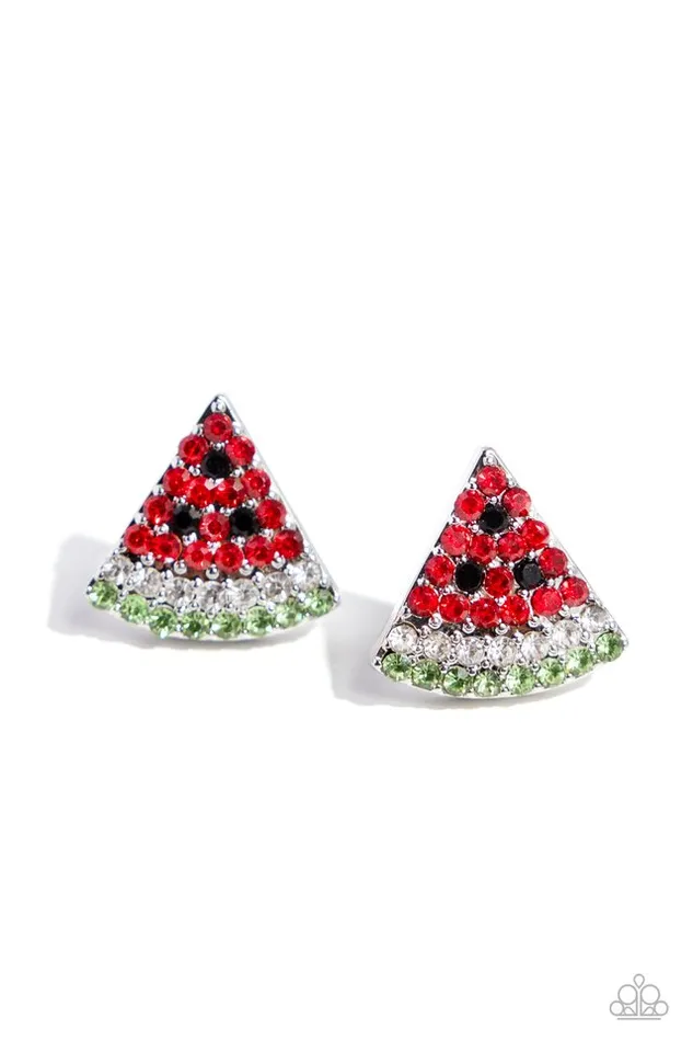 Earrings Paparazzi Jewelry Paparazzi Earring Watermelon Slice Red Earrings Paparazzi Jewelry Paparazzi Earring Watermelon Slice Red