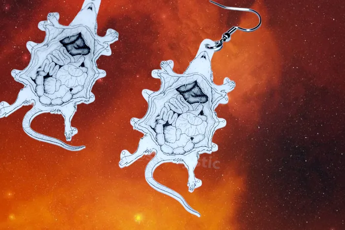 Earrings Sam Makes Things Halloween Horror Stylized Earrings Collaboration with Kate Graves