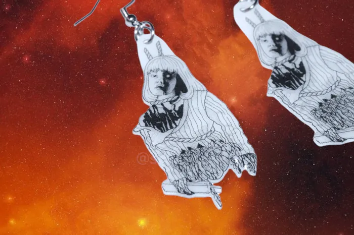 Earrings Sam Makes Things Halloween Horror Stylized Earrings Collaboration with Kate Graves