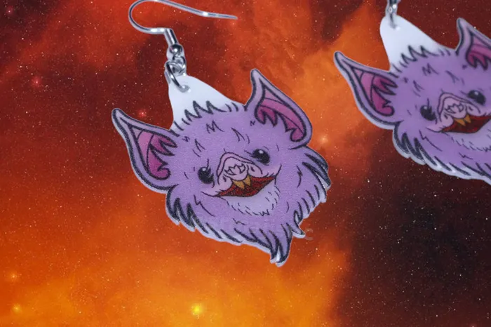 Earrings Sam Makes Things Halloween Horror Stylized Earrings Collaboration with Kate Graves