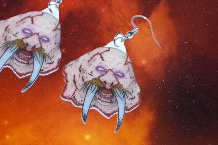 Earrings Sam Makes Things Halloween Horror Stylized Earrings Collaboration with Kate Graves