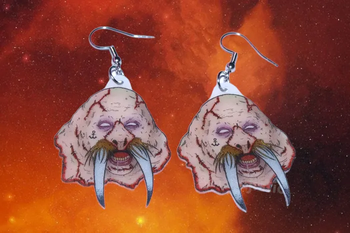 Earrings Sam Makes Things Halloween Horror Stylized Earrings Collaboration with Kate Graves