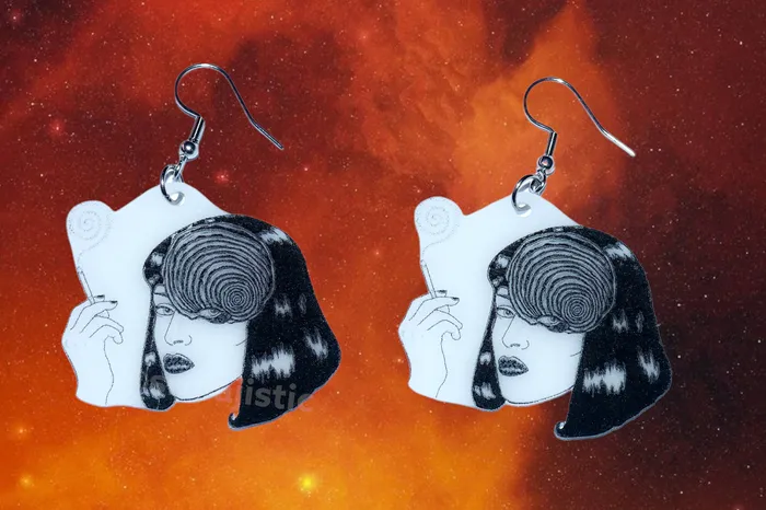 Earrings Sam Makes Things Halloween Horror Stylized Earrings Collaboration with Kate Graves