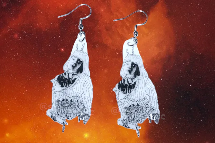 Earrings Sam Makes Things Halloween Horror Stylized Earrings Collaboration with Kate Graves