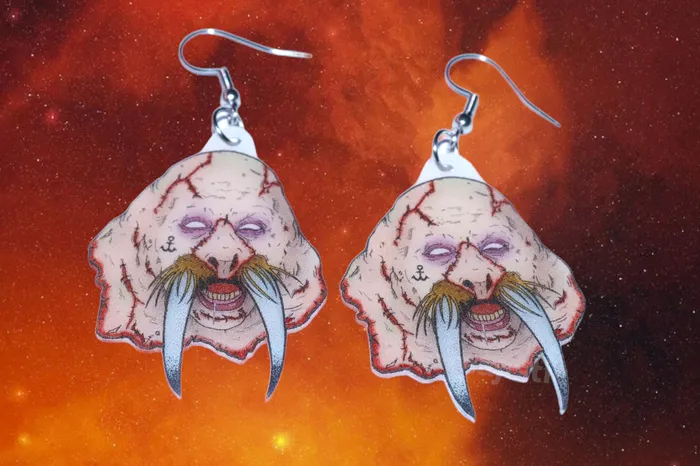 Earrings Sam Makes Things Halloween Horror Stylized Earrings Collaboration with Kate Graves