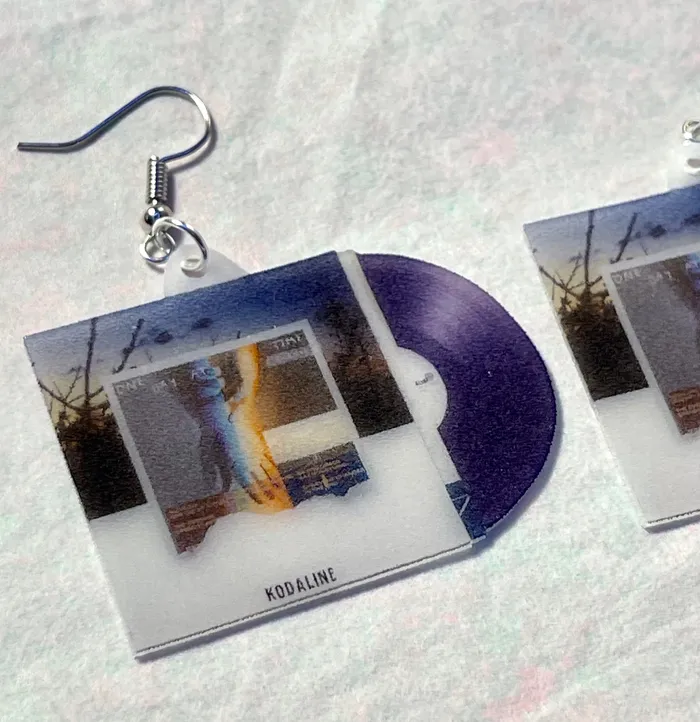 Earrings Sam Makes Things Kodaline Collection of Vinyl Albums Handmade Earrings