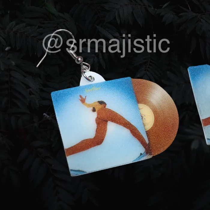 Earrings Sam Makes Things Lorde Solar Power Vinyl Album Handmade Earrings