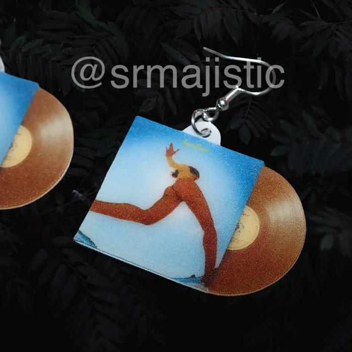 Earrings Sam Makes Things Lorde Solar Power Vinyl Album Handmade Earrings