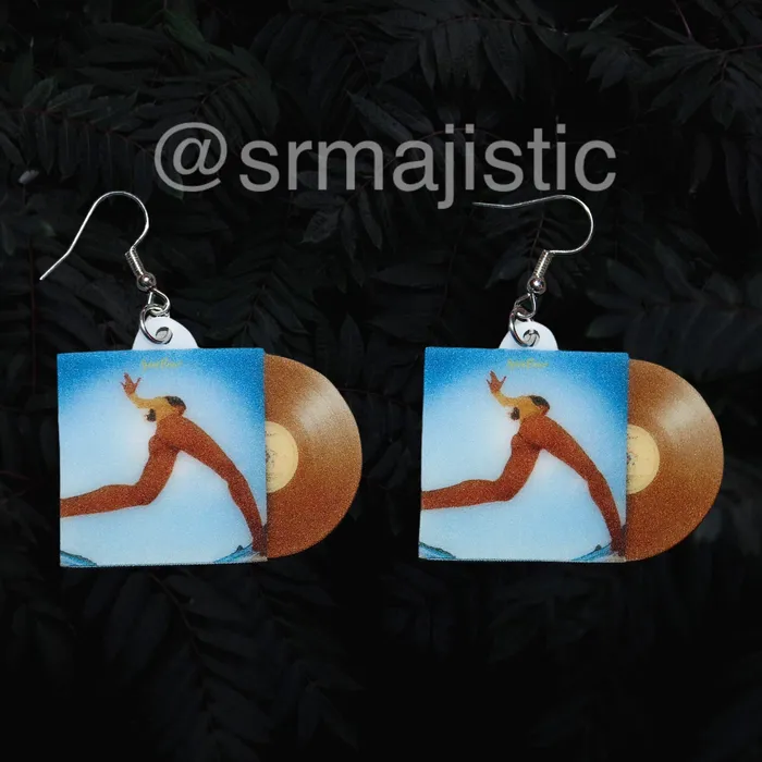 Earrings Sam Makes Things Lorde Solar Power Vinyl Album Handmade Earrings