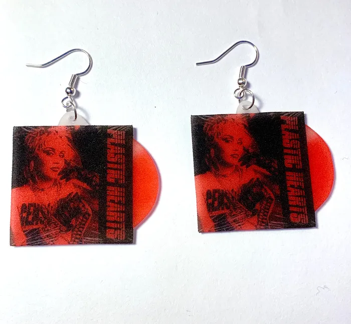 Earrings Sam Makes Things Miley Cyrus Plastic Hearts Vinyl Album Handmade Earrings