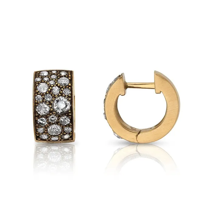 Earrings Single Stone Single Stone Jenni Cobblestone Huggie Earrings