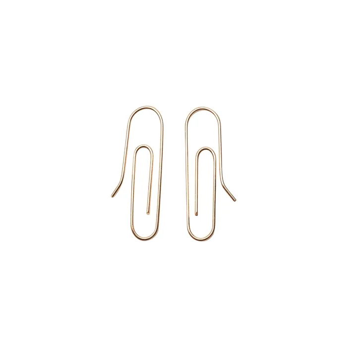Earrings TheRoseGypsy 14k Gold Paperclip Earrings