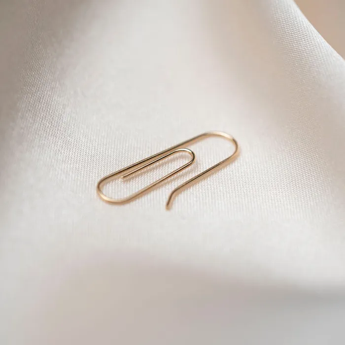 Earrings TheRoseGypsy 14k Gold Paperclip Earrings