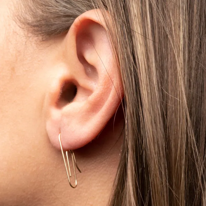Earrings TheRoseGypsy 14k Gold Paperclip Earrings