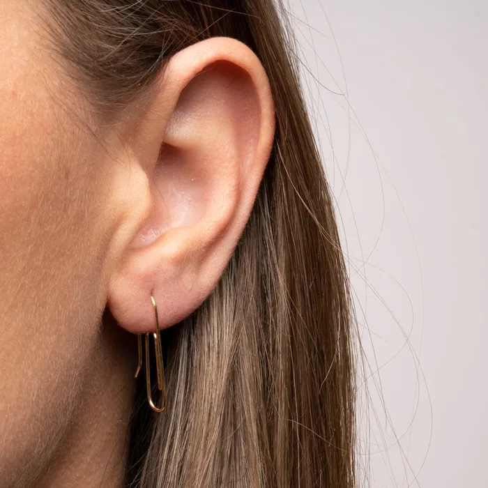 Earrings TheRoseGypsy 14k Gold Paperclip Earrings