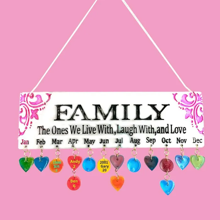 Family Calendar Resin Mold For Reminders of Important Family Days IntoResin Necklaces