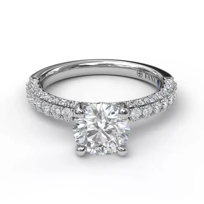 Fana Rings 14K White Gold Diamond SemiMount Ring