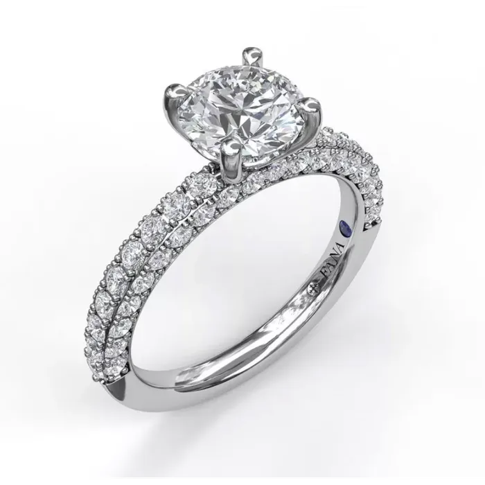 Fana Rings 14K White Gold Diamond SemiMount Ring
