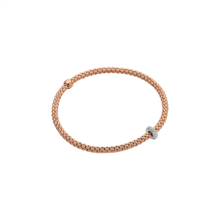 FOPE FOPE 18K Rose Gold Prima Collection Diamond Bracelet Medium Size Bracelets FOPE FOPE 18K Rose Gold Prima Collection Diamond Bracelet Medium Size Bracelets