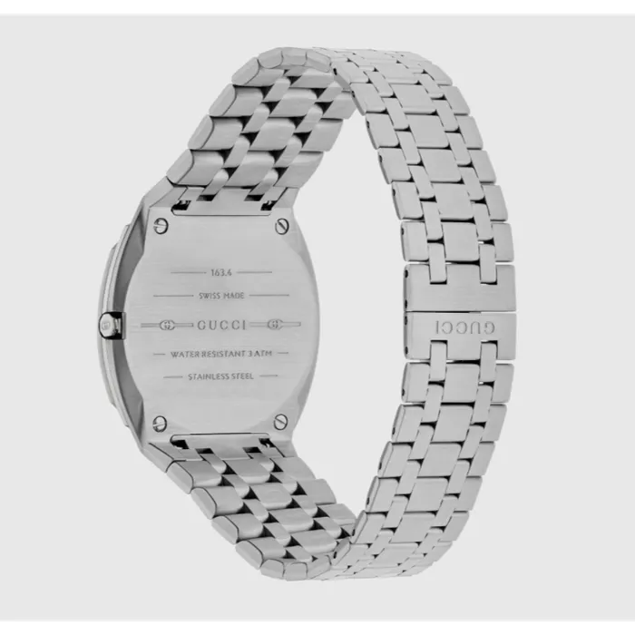 Gucci Bracelets Gucci 25H Watch Stainless Steel Silver Dial 34mm Quartz