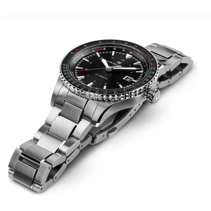 Hamilton Bracelets Hamilton Khaki Converter Aviation Stainless Steel Black Dial Slide Rule 42mm Automatic Hamilton Bracelets Hamilton Khaki Converter Aviation Stainless Steel Black Dial Slide Rule 42mm Automatic