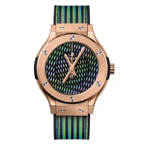 Hublot PreStyled Sets Hublot Classic Fusion Cruz Diez King Gold 38mm Watch Ref 565OX8900VRCZD19 Cruz Diez Pattern Dial in 18K Rose Gold Case Lined Rubber Strap Hublot PreStyled Sets Hublot Classic Fusion Cruz Diez King Gold 38mm Watch Ref 565OX8900VRCZD19 Cruz Diez Pattern Dial in 18K Rose Gold Case Lined Rubber Strap